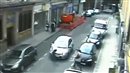 Crazed female driver rams pedestrian